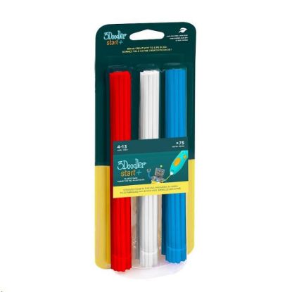 Obrázek 3Doodler náplň ECO- PCL pro 3D pero Start+ 75ks - červená, modrá, bílá