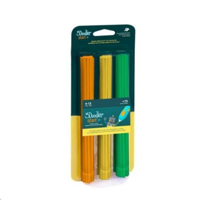 Obrázek 3Doodler náplň ECO- PCL pro 3D pero Start+ 75ks - oranžová, žlutá, zelená