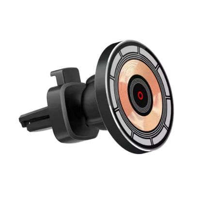 Obrázek 1stCOOL bezdrátová QI nabíječka 15 W, do auta, MagSafe, USB- C, černá