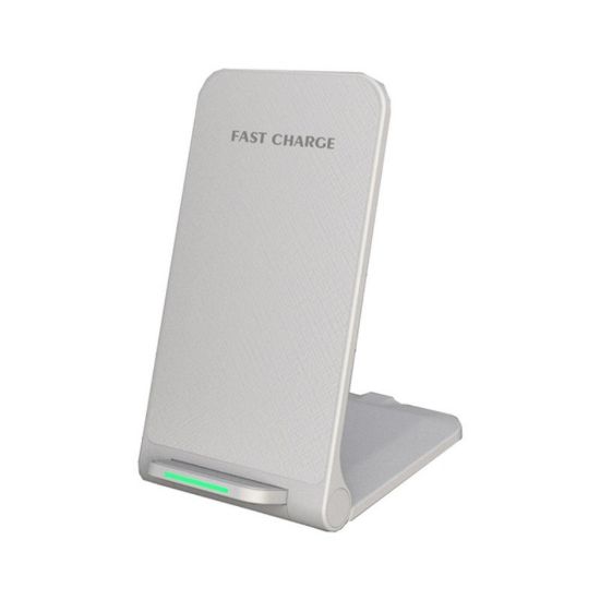 Obrázek 1stCOOL bezdrátová QI nabíječka H18, skládací stojánek, USB- C, bílá