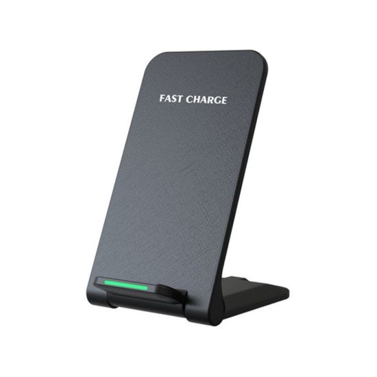 Obrázek 1stCOOL bezdrátová QI nabíječka H18, skládací stojánek, USB- C, černá