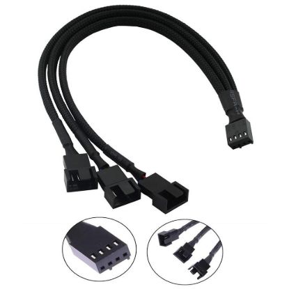 Obrázek 1stCOOL redukce pro ventilátory 1x 4pin PWM na 3x 4pin PWM