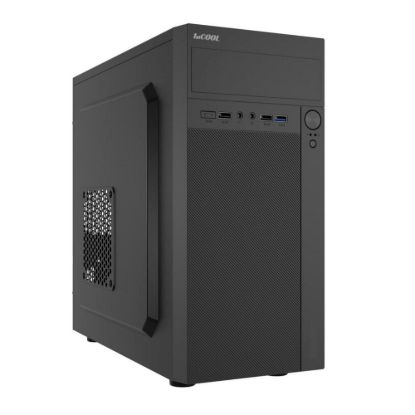 Obrázek 1stCOOL skříň STEP Premium, micro tower, AU, USB 3.0, USB- C, 1x 120mm + 1x 80mm Fan, černá
