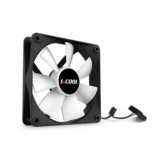 Obrázek 1stCOOL ventilátor SILENT, 12 cm Black/ White 3pin/ Molex