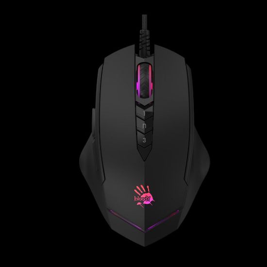 Obrázek A4tech Bloody Myš V8M Max, podsvícená herní myš, 12000 DP I, USB, Černá