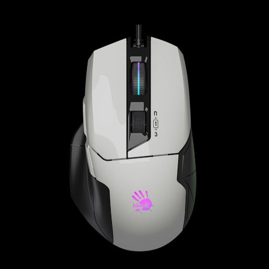 Obrázek A4tech Bloody Myš W70 Max Activated, podsvícená herní myš, 12000 DP I, USB, Bílá