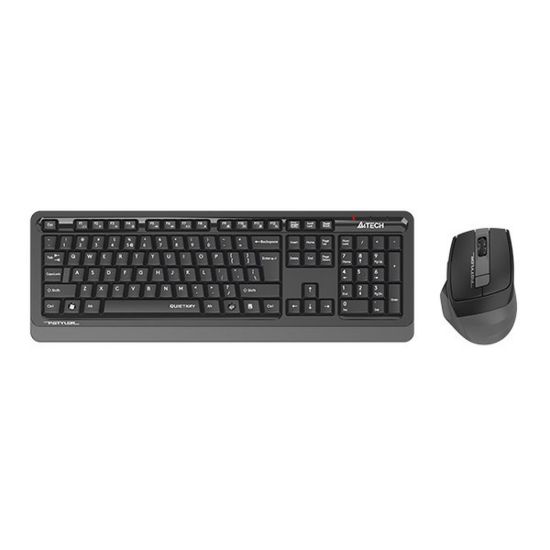 Obrázek A4tech FGS1035Q, bezdrátový kancelářský set klávesnice s myši, šedá