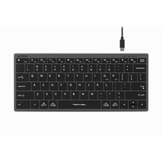 Obrázek A4tech Klávesnice FX51, kancelářská klávesnice, membránová, drátová, CZ/ SK, Šedá