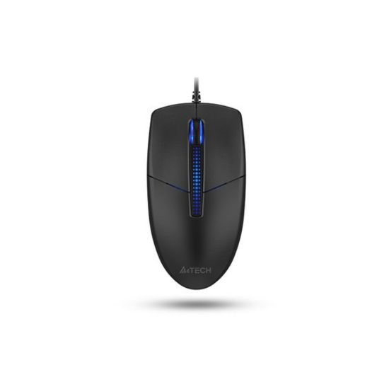 Obrázek A4tech N- 530S, podsvícená kancelářská myš, 1200 DP I, USB, černá