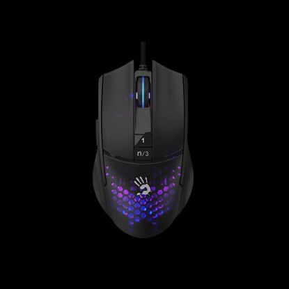 Obrázek A4tech BLOODY L65 Max Honeycomb, podsvícená herní myš, 12000 DP I, černá, USB