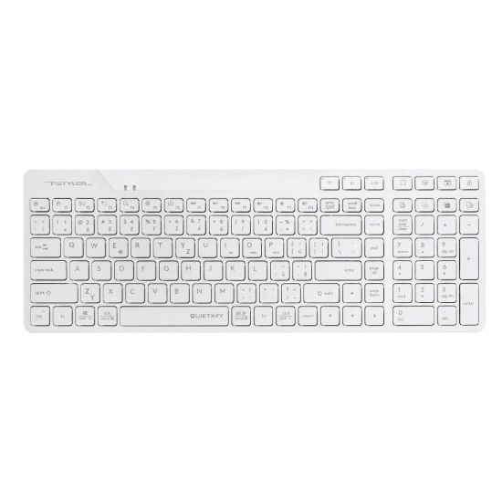 Obrázek A4tech FStyler FBK27C AS, bezdrátová Dual mode Bluetooth+2, 4G klávesnice, CZ, bílá