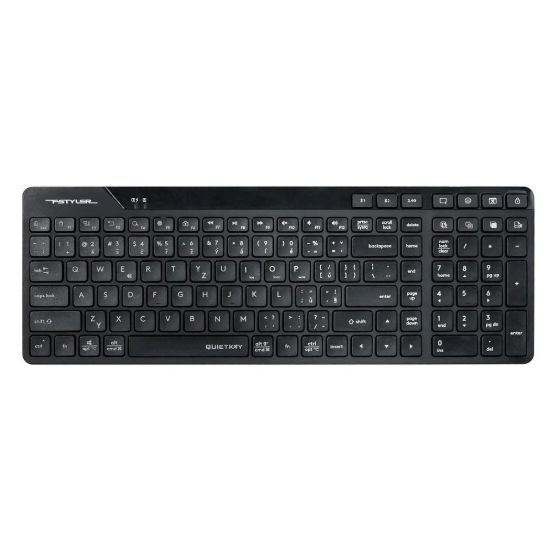 Obrázek A4tech FStyler FBK27C AS, bezdrátová Dual mode Bluetooth+2, 4G klávesnice, CZ, černá
