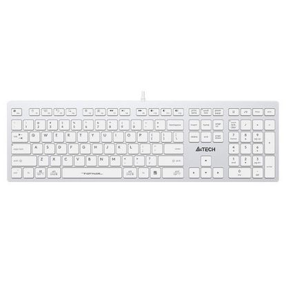 Obrázek A4tech Klávesnice FX50, kancelářská klávesnice, membránová, bezdrátová, CZ/ SK, Bílá
