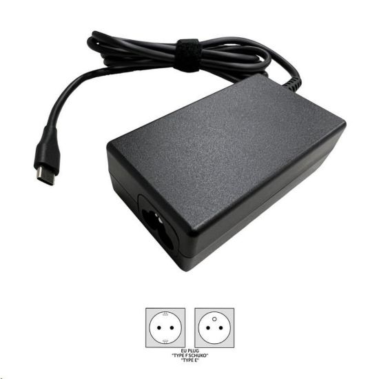Obrázek ACER Adapter 65 W USB TYPE- C, EU POWER CORD (RETAIL PACK), Black