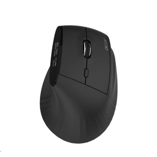 Obrázek ACER bezdrátová myš Smart Fit Vertical Mouse, 8000 dpi, 10 tlačítek, RGB, 10m dosah, BT, USB, výdrž 120h, Black
