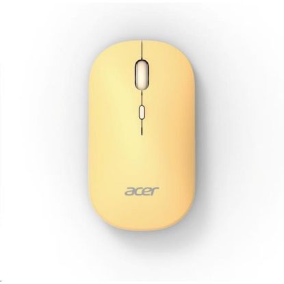 Obrázek ACER Myš Wireless Mouse AMR130 Yellow - Dual mode 2.4GHz + BT 5.2, 4 tlačítka, 800/ 1200/ 1600 dpi, USB Polling rate…