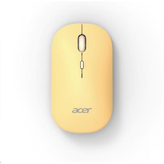 Obrázek ACER Myš Wireless Mouse AMR130 Yellow - Dual mode 2.4GHz + BT 5.2, 4 tlačítka, 800/ 1200/ 1600 dpi, USB Polling rate…