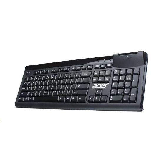 Obrázek ACER Wired Smart Card reader Keyboard, drátová, USB2.0, čtečka chytrých karet, Black, Membrane Switch, CZ/ SK layout