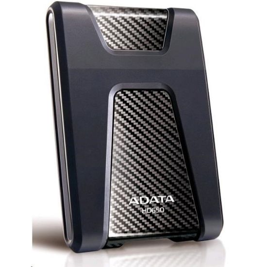 Obrázek ADATA Externí HDD 1 TB USB 3.1 DashDrive Durable HD650, černý (gumový, nárazu odolný)