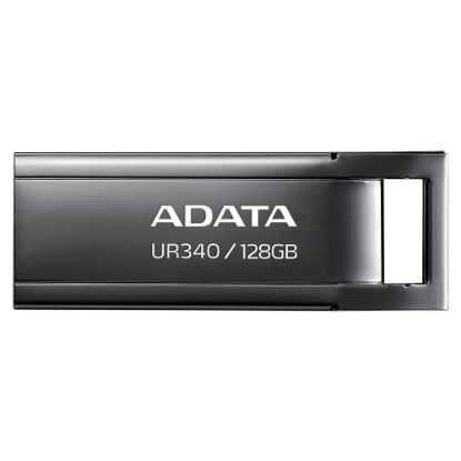 Obrázek ADATA Flash Disk 128 GB UR340, USB 3.2 Dash Drive, kov lesklá černá
