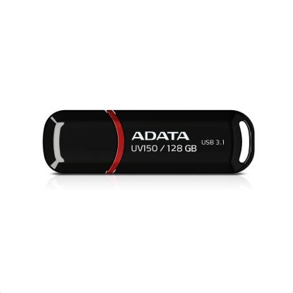 Obrázek ADATA Flash Disk 128 GB UV150, USB 3.1 Dash Drive (R: 90/ W: 20 MB/ s) černá