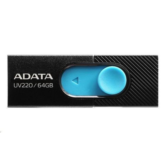 Obrázek ADATA Flash Disk 32 GB UV220, USB 2.0 Dash Drive, černá/ modrá