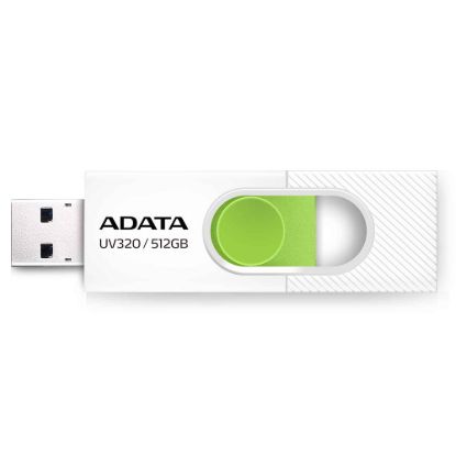 Obrázek ADATA Flash Disk 512 GB UV320, USB 3.2, bílo- zelená