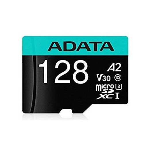 Obrázek ADATA MicroSDXC karta 128 GB Premier Pro UHS- I V30S (R: 100/ W: 80 MB/ s) + SD adaptér