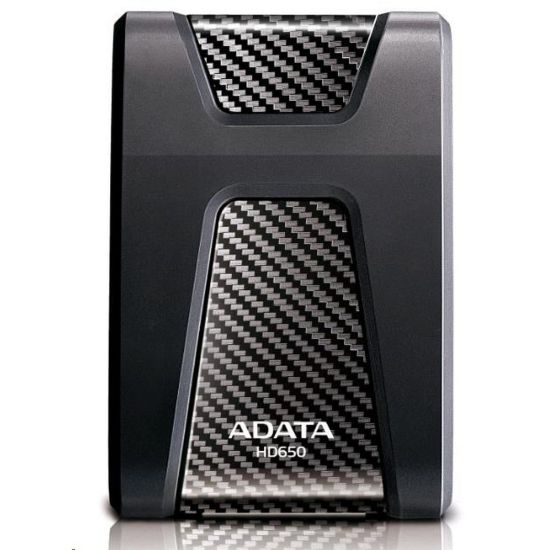 Obrázek ADATA Externí HDD 2 TB 2, 5" USB 3.1 DashDrive Durable HD650, černý (gumový, nárazu odolný)