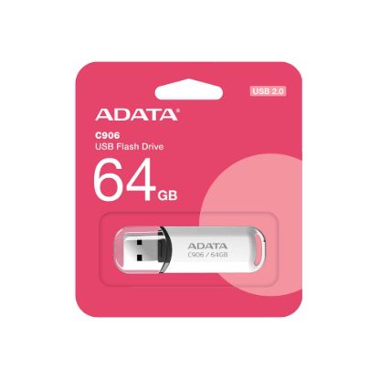 Obrázek ADATA Flash Disk 64 GB C906, USB 2.0, bílá