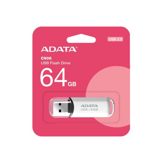 Obrázek ADATA Flash Disk 64 GB C906, USB 2.0, bílá