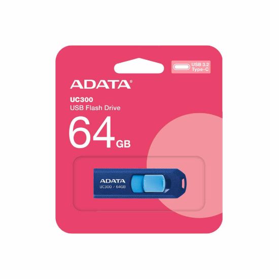 Obrázek ADATA Flash Disk 64 GB UC300, USB- C 3.2, modrá
