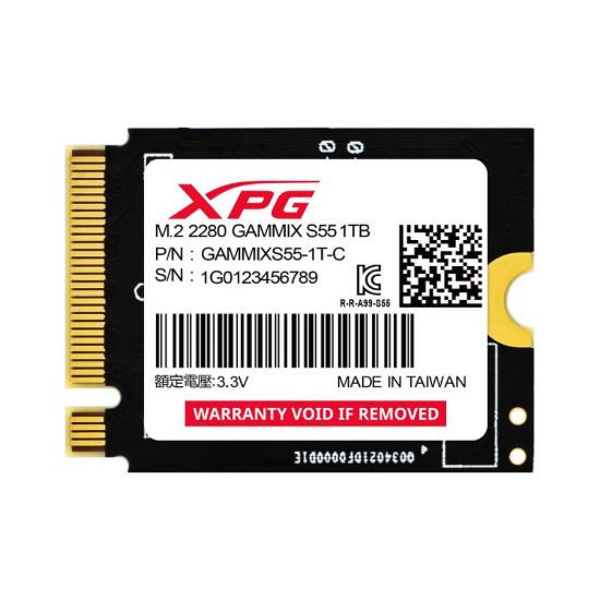 Obrázek ADATA SSD 2 TB XPG GAMMIX S55, PCIe Gen4 x 4, M.2 2230, (R: 5000/ W: 3200MB/ s)