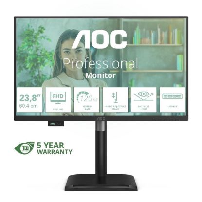Obrázek AOC MT 23, 8" 24P4U - 1920 x 1080, IPS, 120 Hz, 1xVGA, 1xHDMI, 1xDP, USB hub, Repro, Pivot