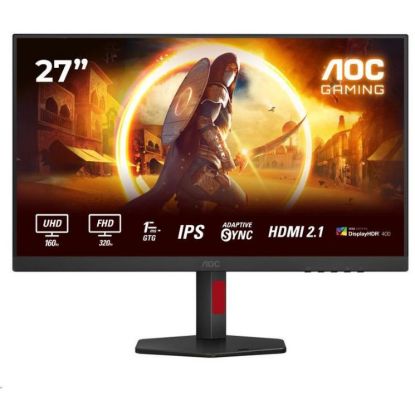 Obrázek AOC MT 27" U27G4R - IPS, 1920 x 1080/ 3840 x 2160, 360/ 160 Hz, 1 ms, 400cd, 2xHDMI, DP, USB Hub, Pivot