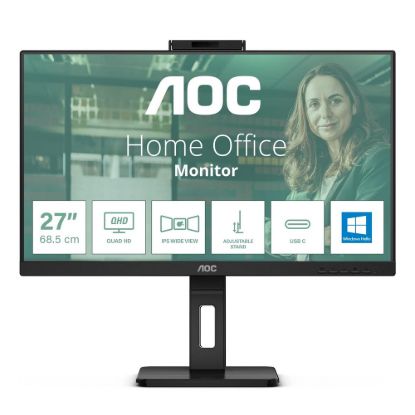 Obrázek AOC MT IPS LCD WLED 27" Q27P3CW - IPS panel, 2560 x 1440, 350cd, 2xHDMI, DP, USB- C, 4x USB 3.2, repro, pivot, webcam