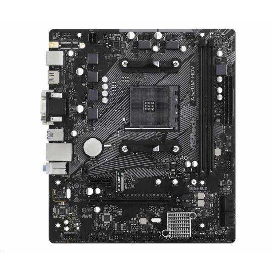 Obrázek ASRock MB Sc AM4 A520M- HDV, AMD A520M, 2xDDR4, HDMI, DVI