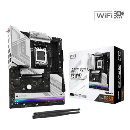 Obrázek ASRock MB Sc AM5 B850 Pro RS WiFi, AMD B850, 4xDDR5, 1xUSB- C, HDMI, WiFi, ATX