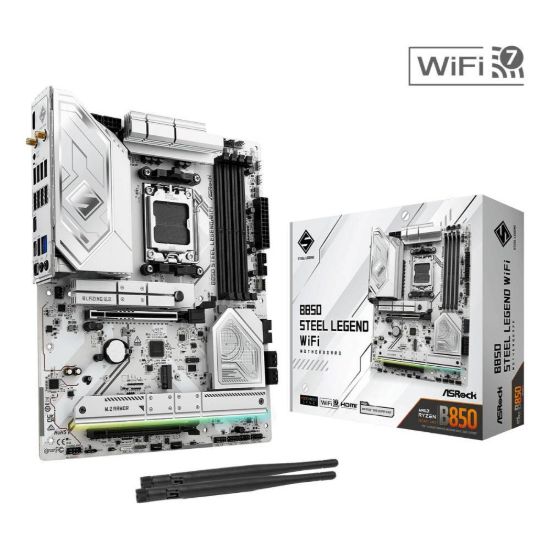 Obrázek ASRock MB Sc AM5 B850 Steel Legend WiFi, AMD B850, 4xDDR5, 1xHDMI, WiFi, ATX