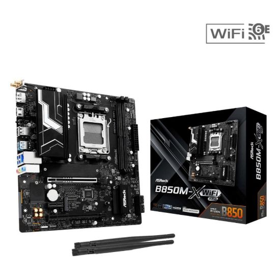 Obrázek ASRock MB Sc AM5 B850M- X WIFI R2.0, AMD B850, 2xDDR5, 1xDP, 1xHDMI, WiFi, mATX