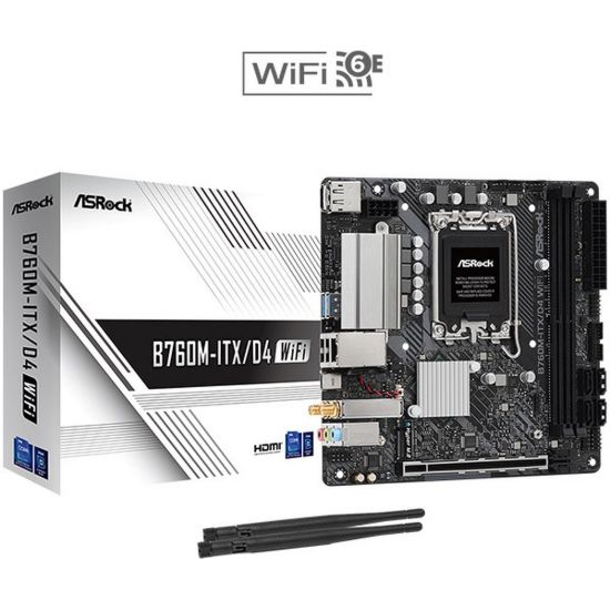 Obrázek ASRock MB Sc LGA1700 B760M- ITX/ D4 WiFi, Intel B760, 2xDDR4, 1xDP, 1xHDMI, mini- ITX