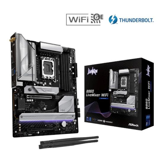 Obrázek ASRock MB Sc LGA1851 B860 LiveMixer WiFi, Intel B860, 4xDDR5, 1xThunderbolt, 1xHDMI, WiFi, ATX