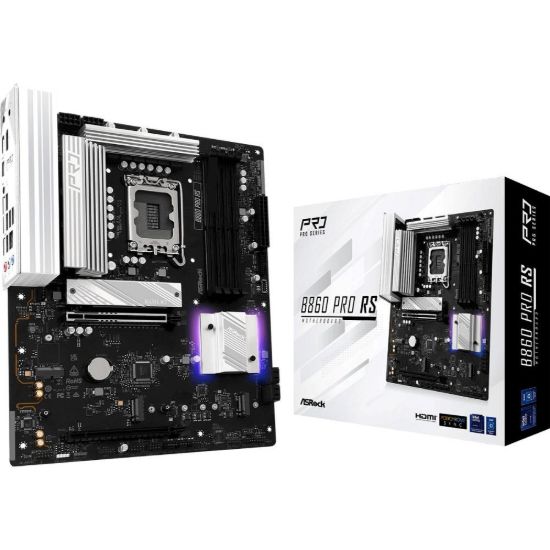 Obrázek ASRock MB Sc LGA1851 B860 PRO RS, Intel B860, 4xDDR5, 1xDP, 1xHDMI, ATX