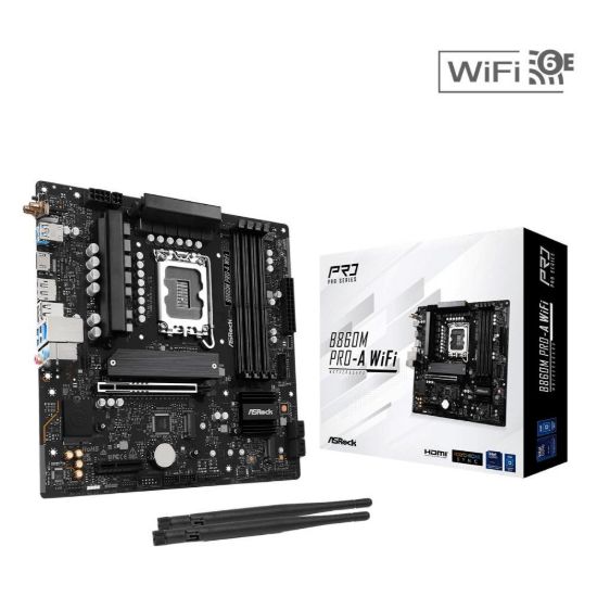 Obrázek ASRock MB Sc LGA1851 B860M Pro- A WiFi, Intel B860, 4xDDR5, 1xDP, 1xHDMI, WiFi, mATX