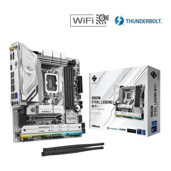 Obrázek ASRock MB Sc LGA1851 B860M Steel Legend WiFi, Intel B860, 4xDDR5, 1xThunderbolt, 1xDP, 1xHDMI, WiFi, mATX