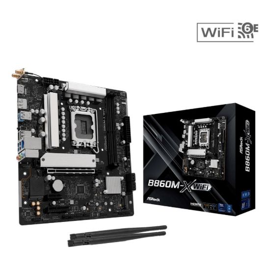 Obrázek ASRock MB Sc LGA1851 B860M- X WIFI, Intel B860, 2xDDR5, 1xDP, 1xHDMI, WiFi, mATX