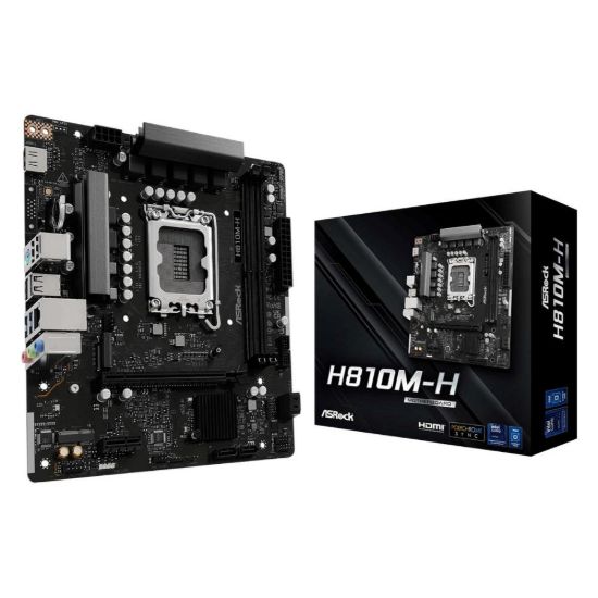 Obrázek ASRock MB Sc LGA1851 H810M- H, Intel H810, 2xDDR5, 1xHDMI, mATX