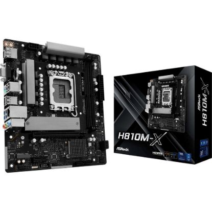 Obrázek ASRock MB Sc LGA1851 H810M- X, Intel H810, 2xDDR5, 1xDP, 1xHDMI, 1xVGA, mATX