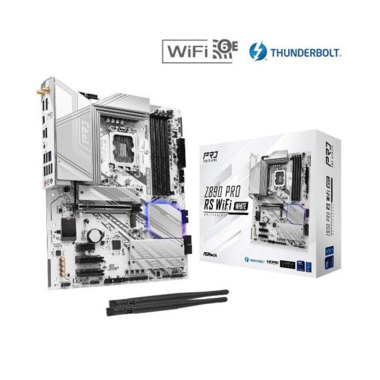 Obrázek ASRock MB Sc LGA1851 Z890 PRO RS WIFI WHITE, Intel Z890, 4xDDR5, 1xHDMI, WI- FI