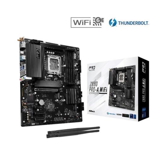 Obrázek ASRock MB Sc LGA1851 Z890 PRO- A WIFI, Intel Z890, 4xDDR5, 1xDP, 1xHDMI, 1xThunderbolt, WI- FI